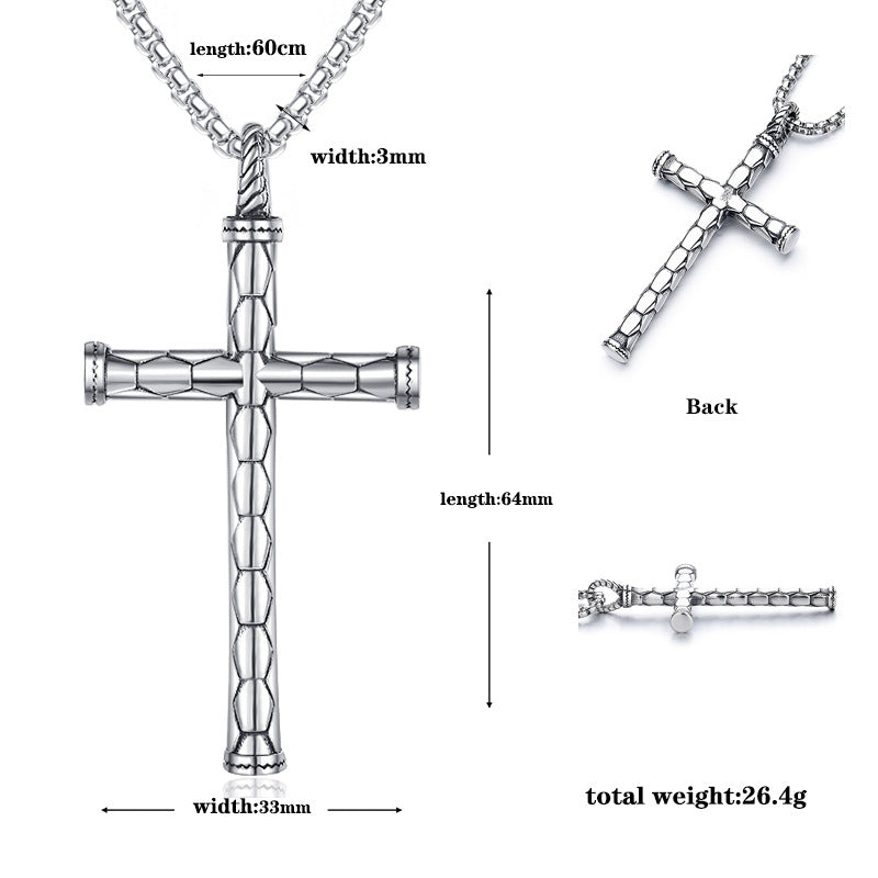 Steel Necklace – Statement Dragon Cross Unicorn Pendant For Men Luxury Finish Premium Craftsmanship