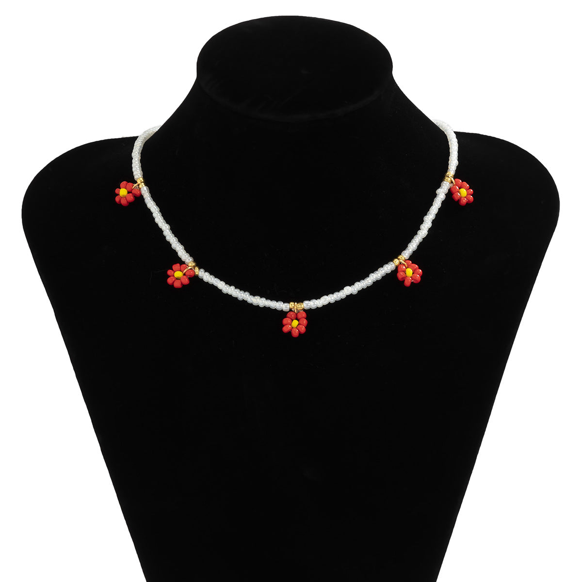 Planderful Vienna Verve Daisy Fringe Collarbone Necklace For Women Elegant Holiday Style
