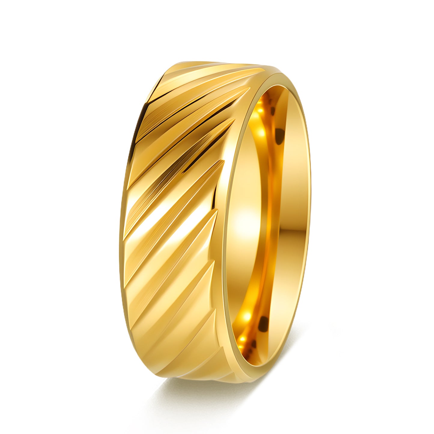 Premium Titanium Steel Ring For Men Unisex Twill Design By Planderful Everyday Genie Collection