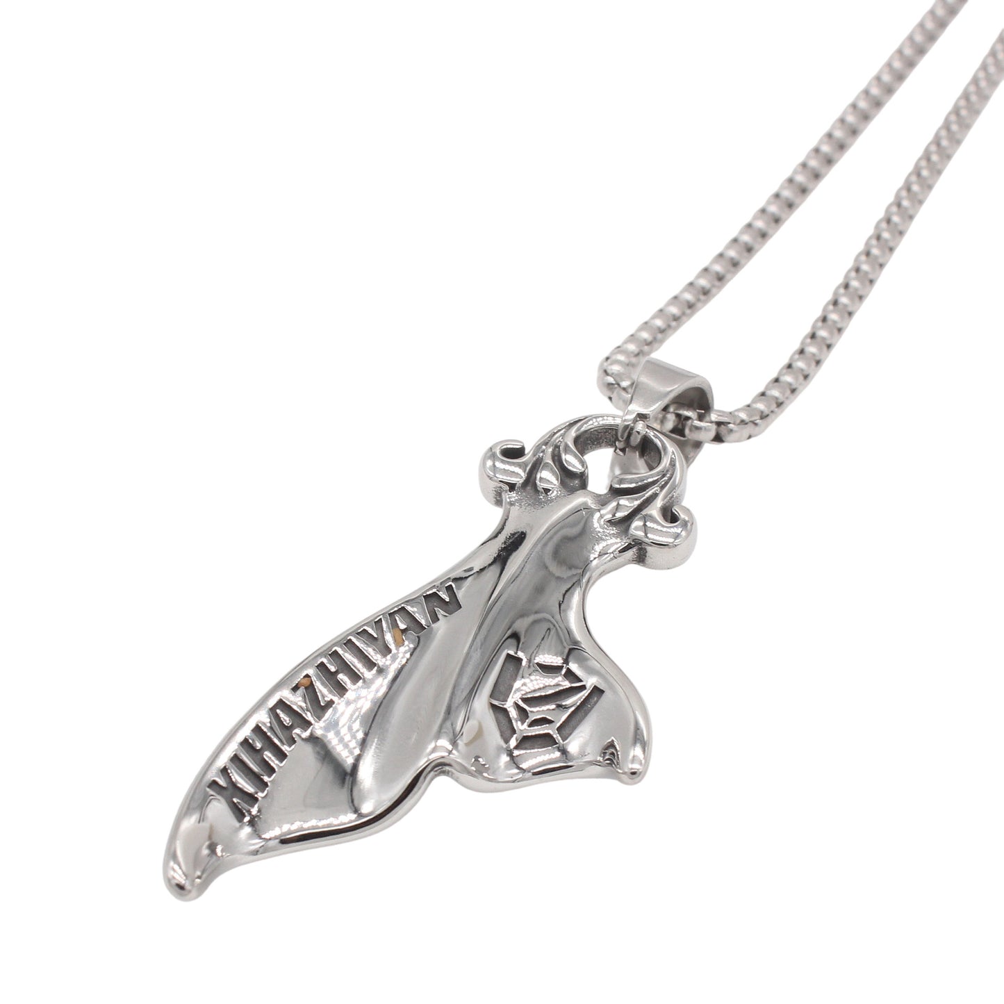 Planderful Jewelry Titanium Steel Pendant Nautical Vintage Whale Mermaid Design For Stylish Men