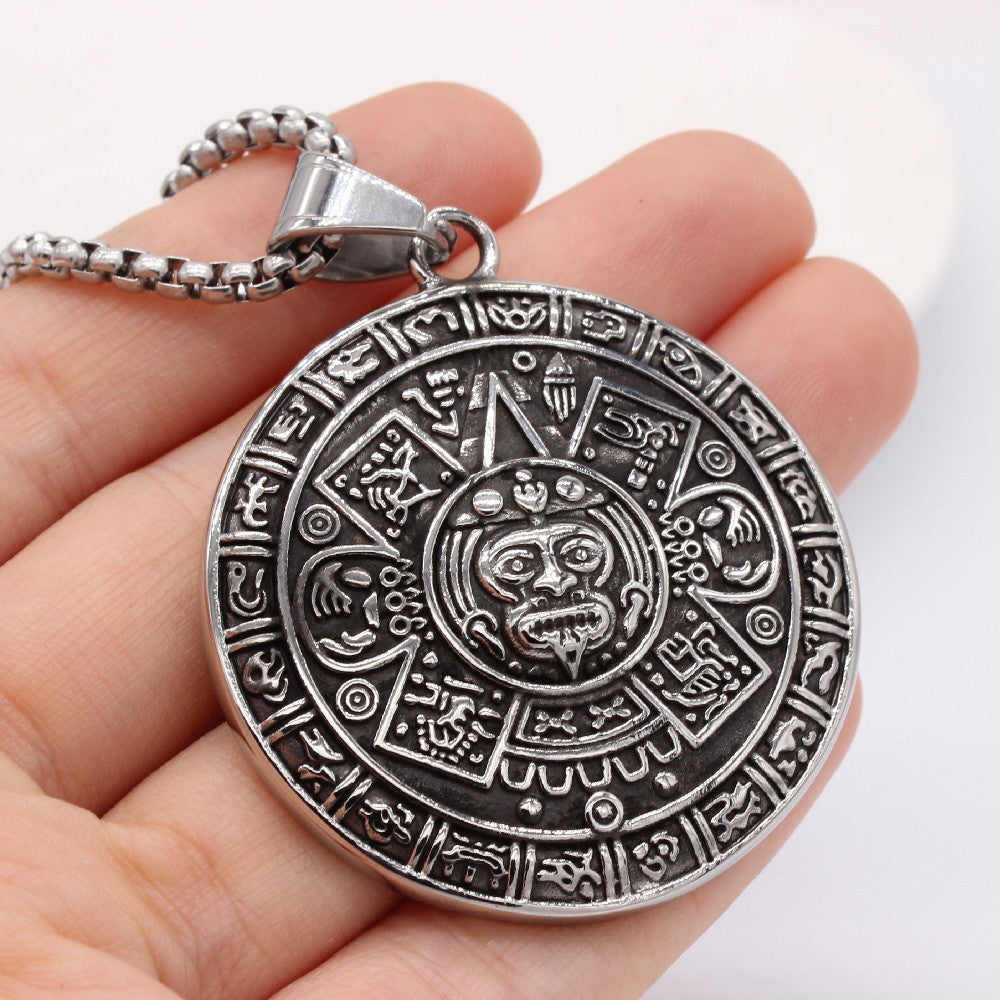 Constellation Compass Pendant Titanium Steel Necklace for Unisex Adventurers by Planderful