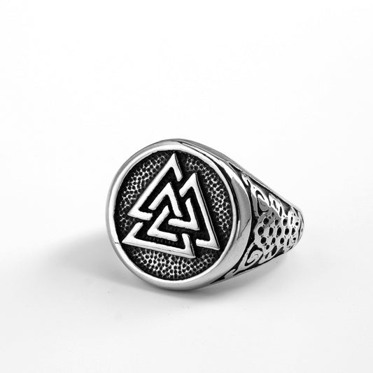 Vintage Viking Stainless Steel Men's Ring