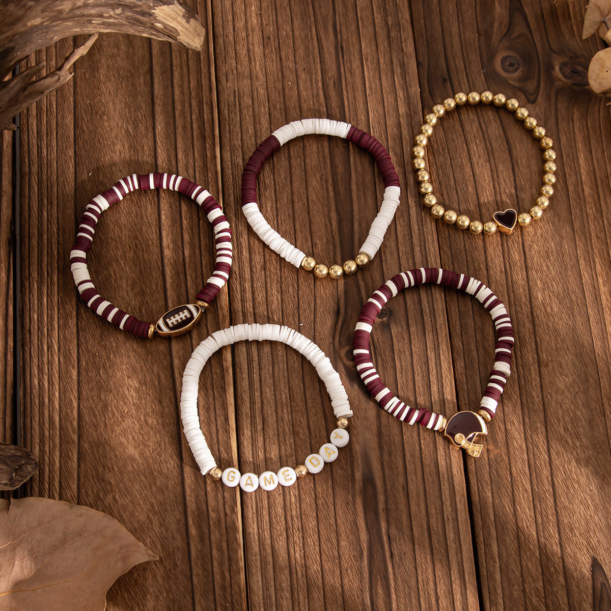 Planderful Vienna Verve Bracelet Set – Stylish Football Pendant Design