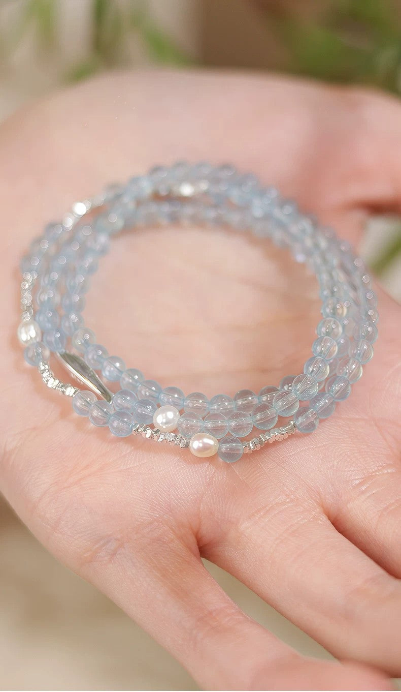 Freshwater Pearl Chalcedony Pearl Bracelet