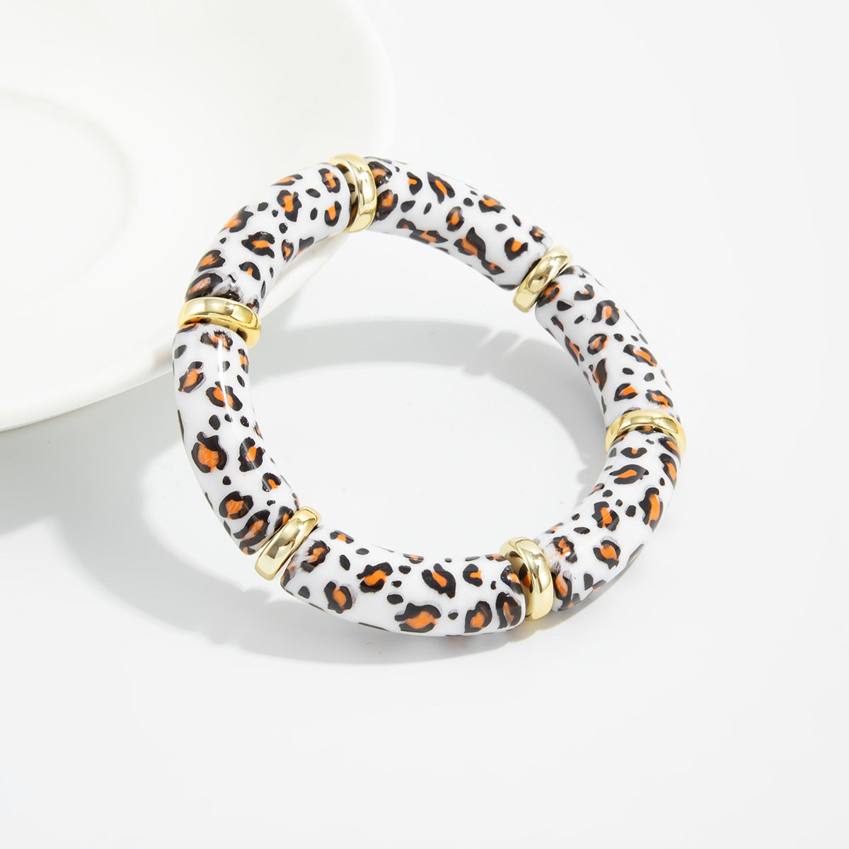 Planderful Leopard Print Elastic Bracelet Women Chic Statement Jewelry Vienna Verve