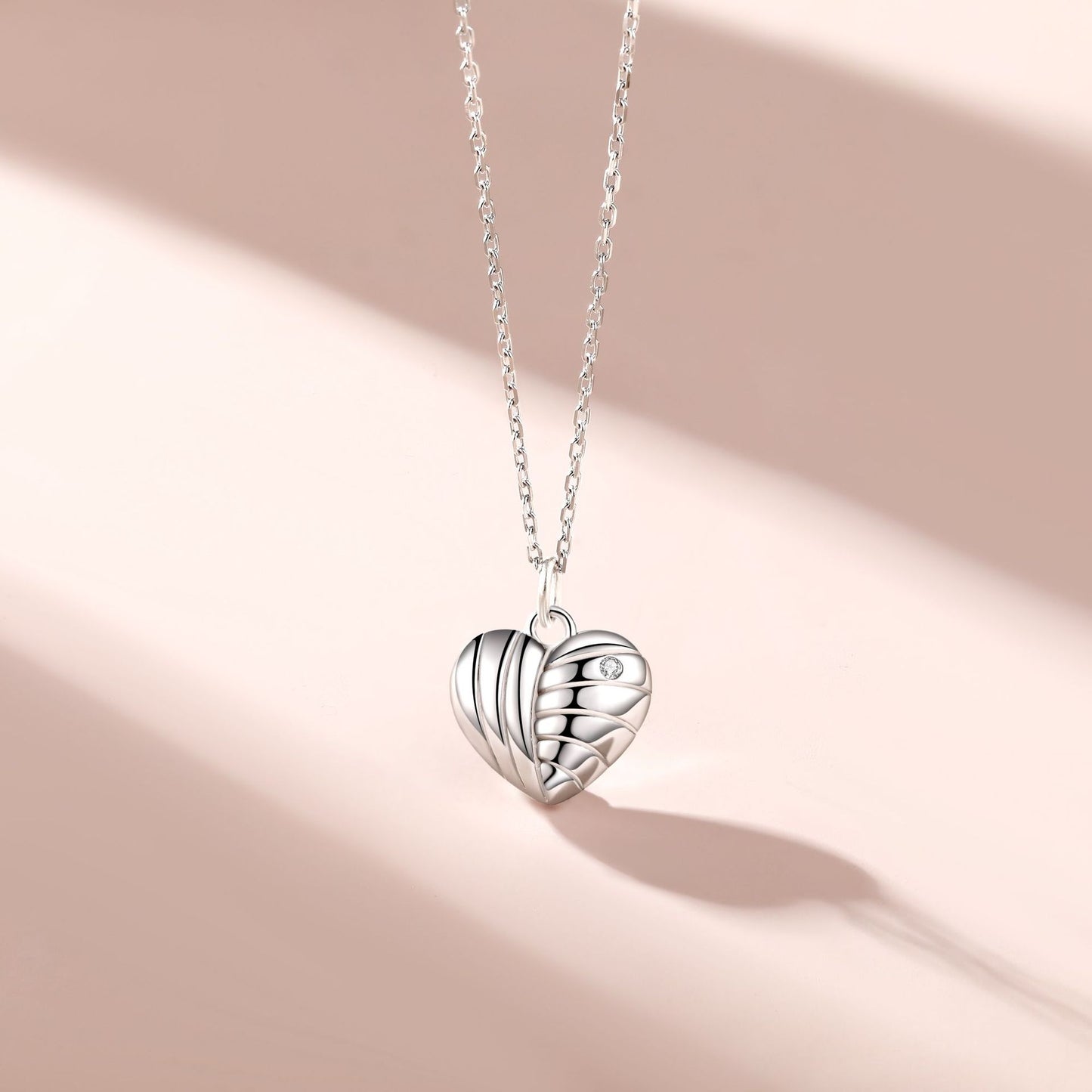 Planderful Sterling Silver Love Necklace S925 Heart Pendant For Women Luxury Everyday Jewelry