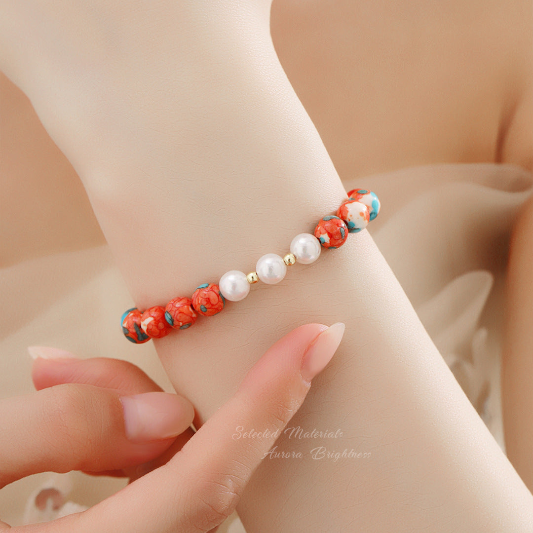 Contemporary Stone 925 Sterling Silver Bracelet
