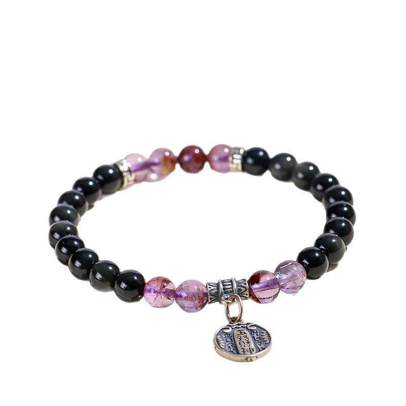 Planderful Fortune's Favor Bracelet – Obsidian Luck and Retro Elegance