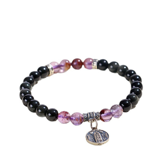 Planderful Fortune's Favor Bracelet – Obsidian Luck and Retro Elegance