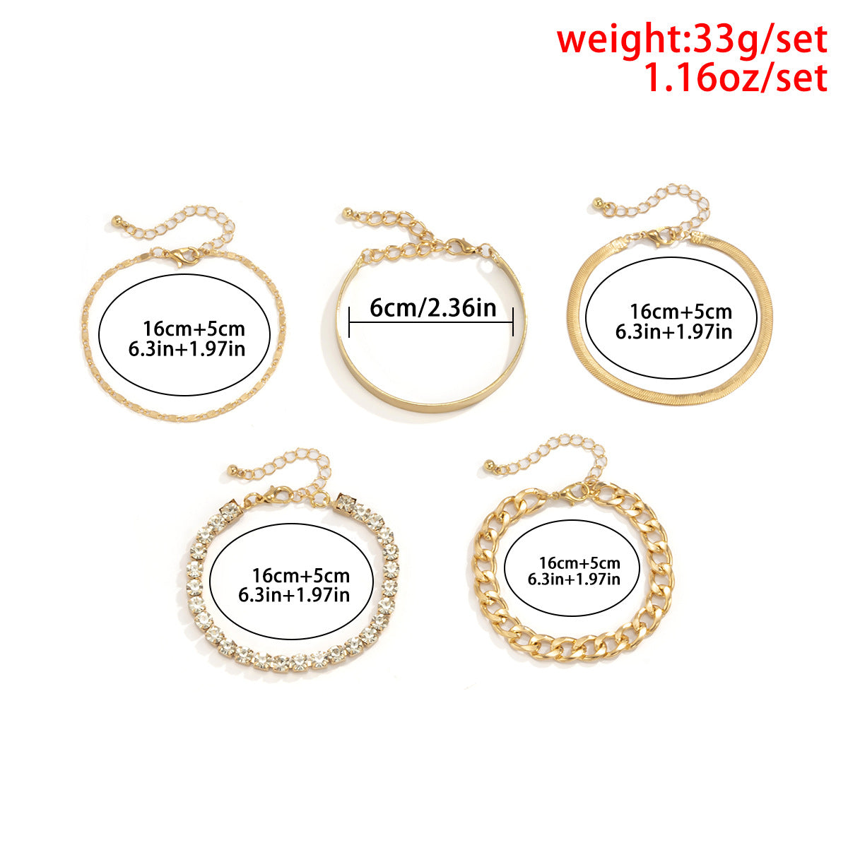 Planderful Vienna Verve Zircon Snake Chain Bracelet For Women Stackable Thick Statement Jewelry