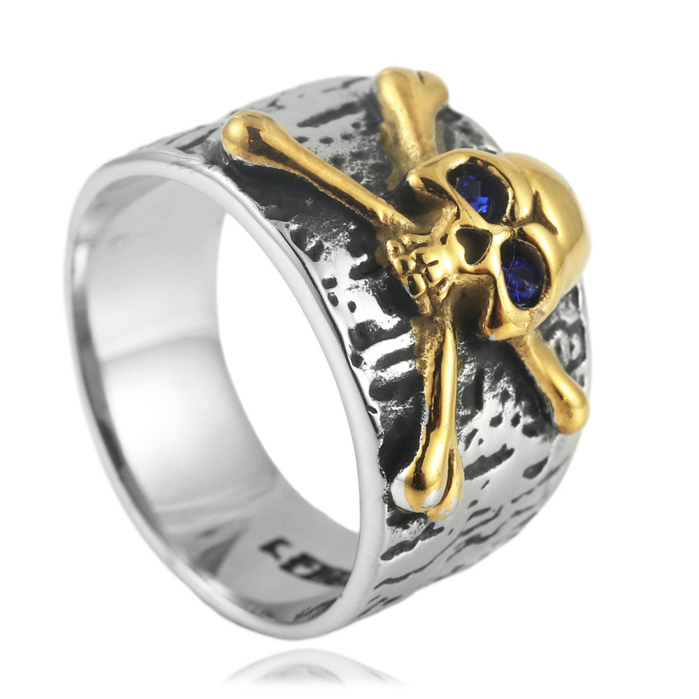 Planderful Titanium Steel Skull Ring For Men And Women Unisex Punk Gothic Statement Jewelry Durable