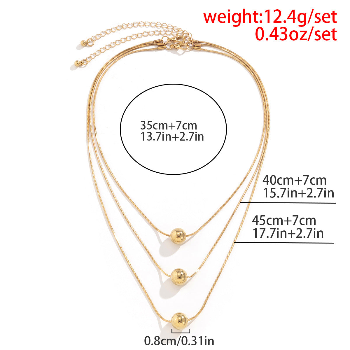Planderful Vienna Verve Snake Bone Chain Necklace Multi Layer Bold Bead Pendant For Women Statement Jewelry