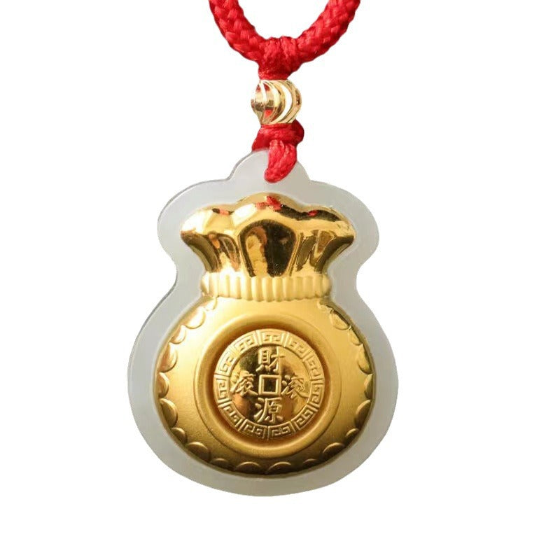Hetian Jade Wealth Bag Pendant