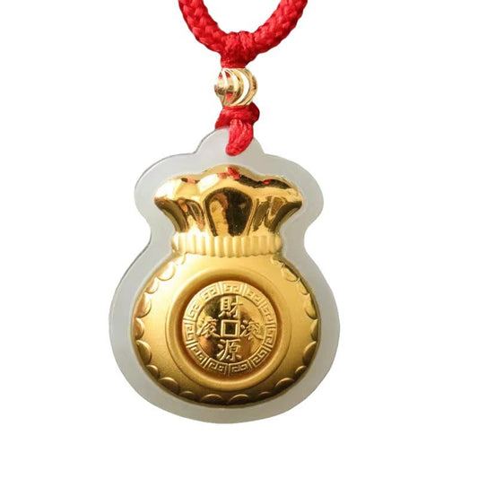 Hetian Jade Wealth Bag Pendant