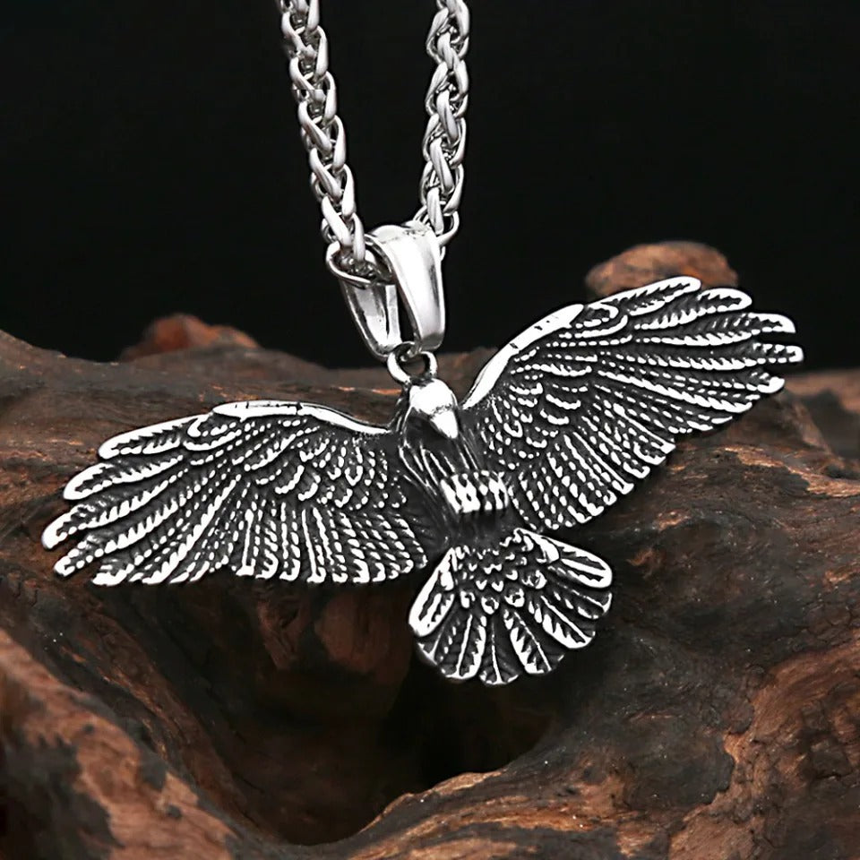 Punk Viking Eagle Stainless Steel Men's Pendant Necklace