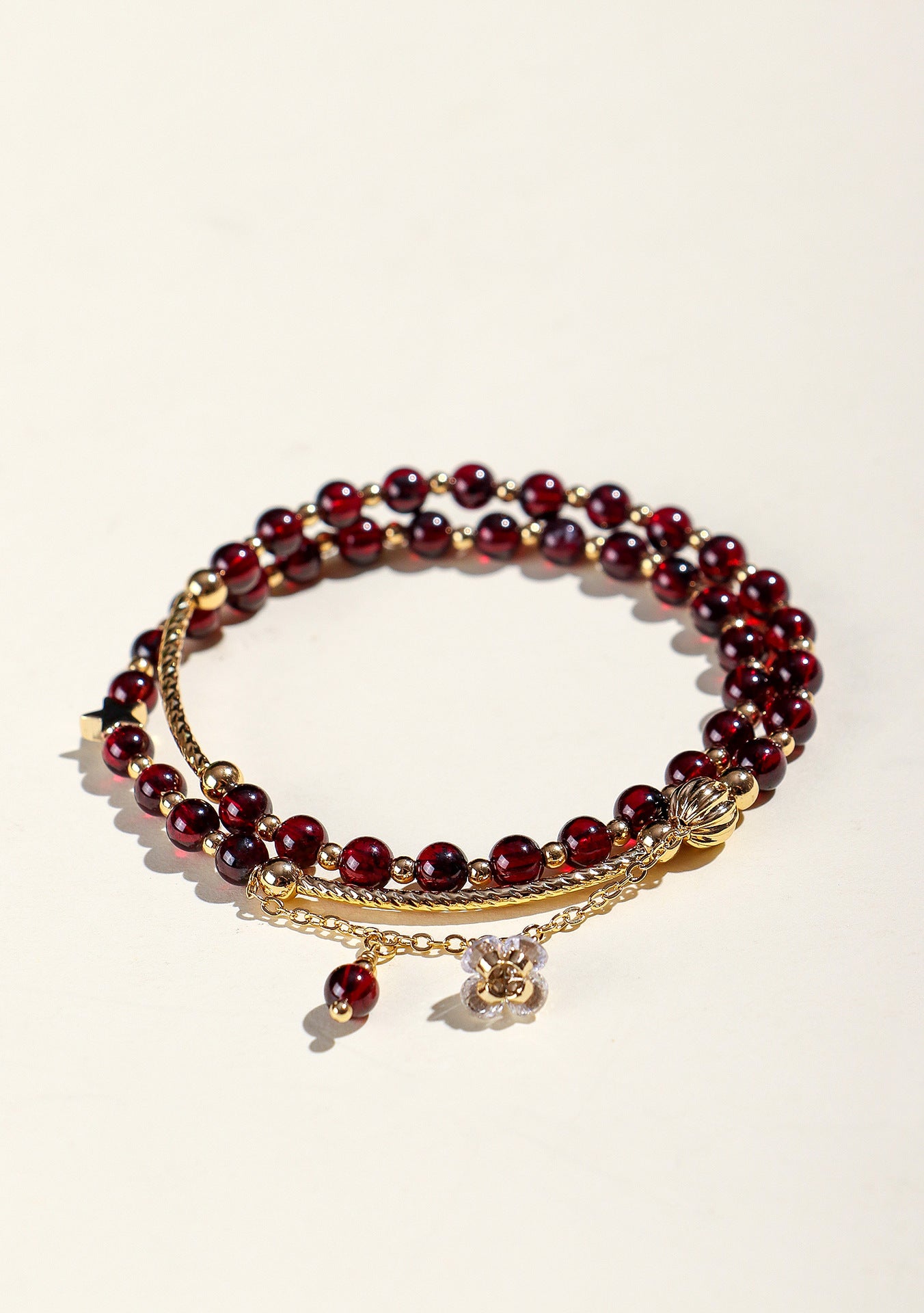 Planderful Fortune's Favor Bracelet – Elegant Garnet and Lapis Lazuli Design
