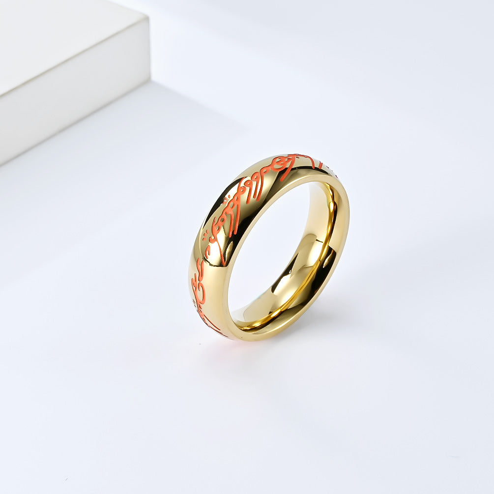 Steel Ring – Statement Unisex Everyday Genie Luminous Ring From Planderful Collection
