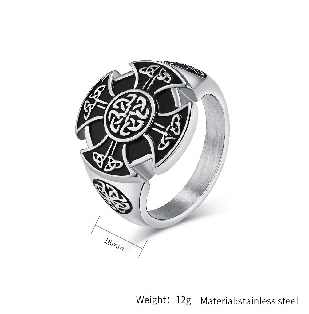 Steel Ring – Vintage Nordic Knot for Men