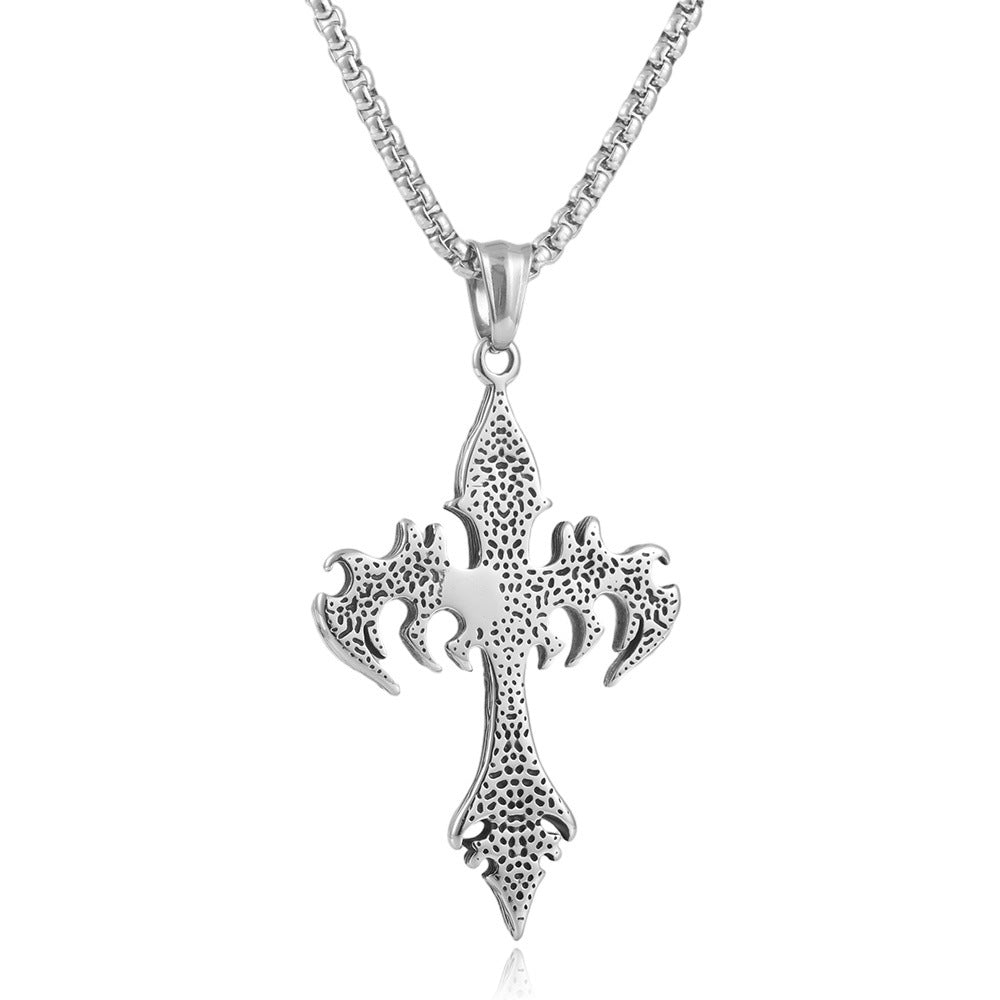 European And American Stainless Steel Cross Pendant For Men