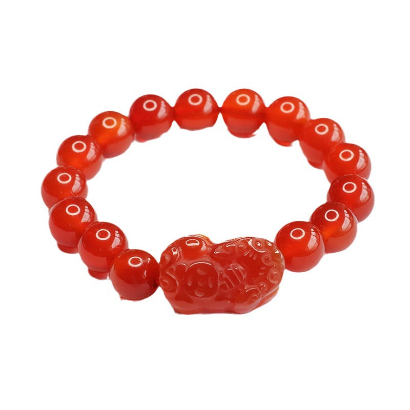 Pixerful Collection Pigeon Blood Red Agate Bracelet