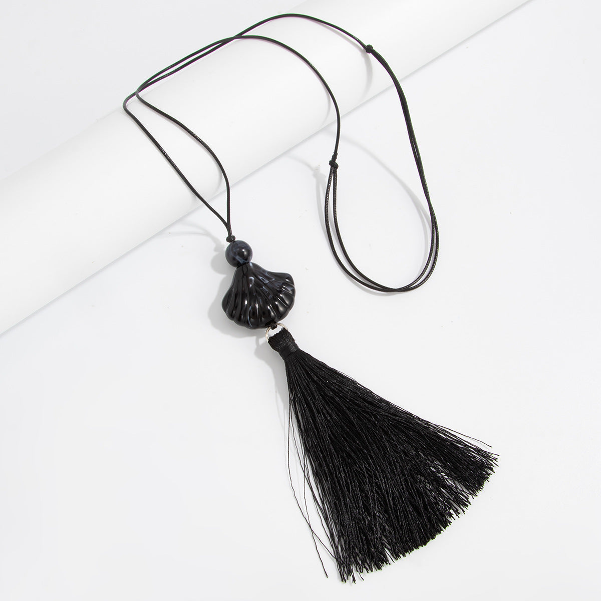 Adjustable Shell & Conch Fringe Necklace