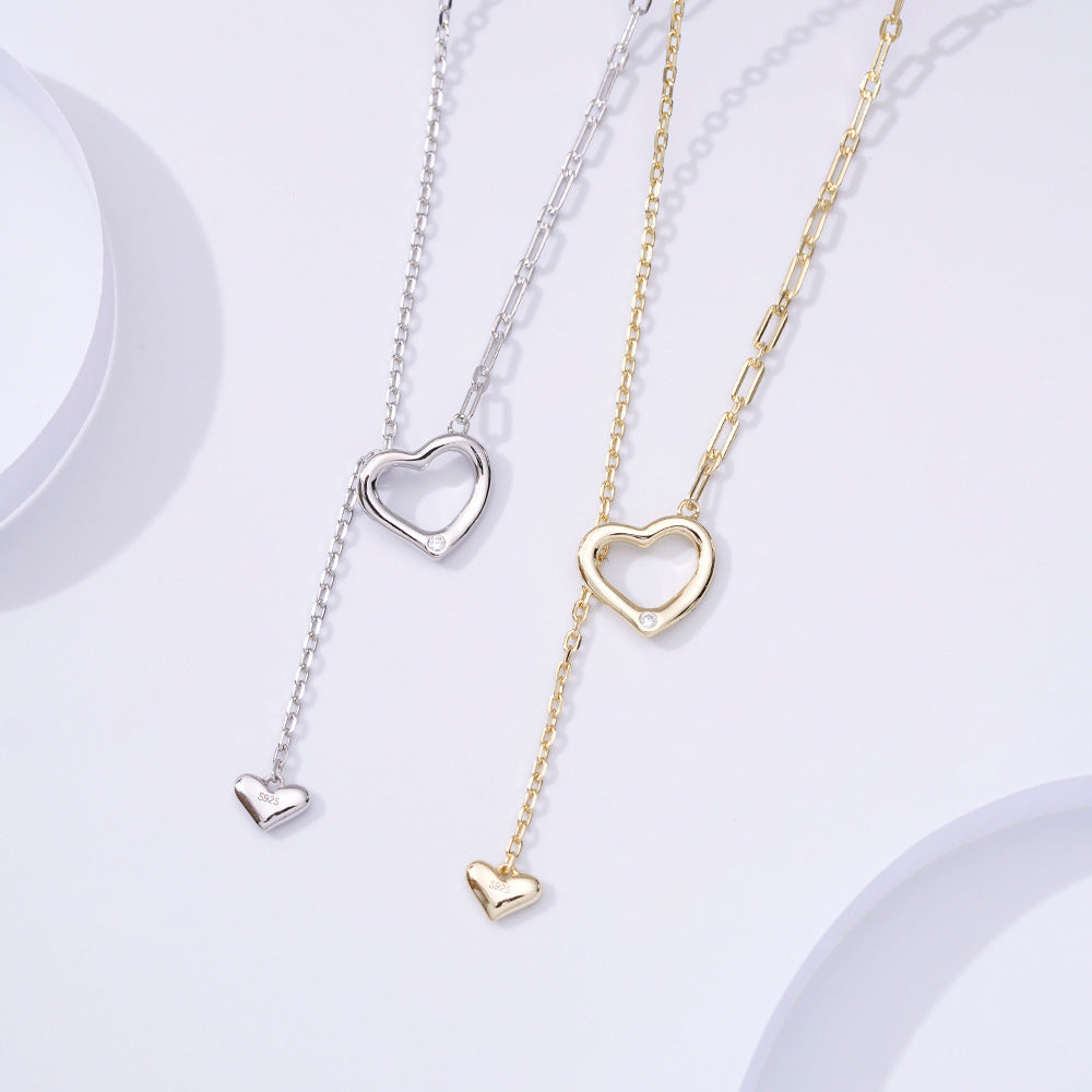Korean Versatile Heart-Shaped Necklace Women's Wholesale