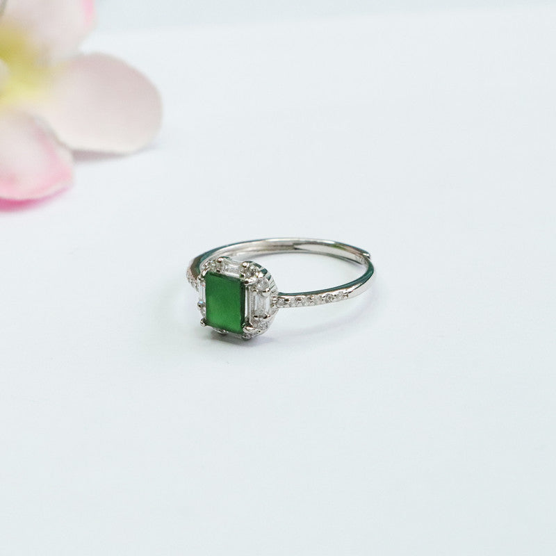 Sterling Silver Jade Fortune's Favor Ring