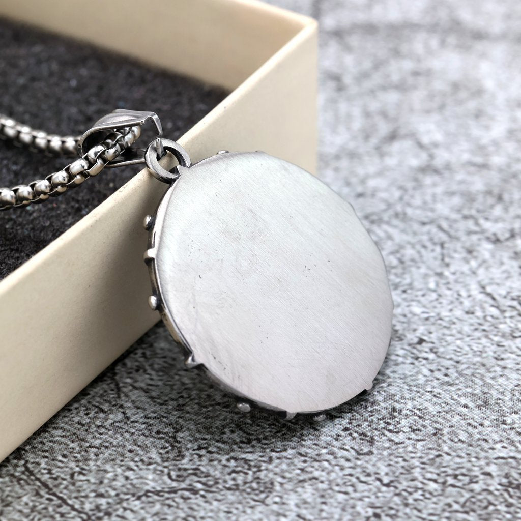 Vintage Skull Stainless Steel Pendant Necklace
