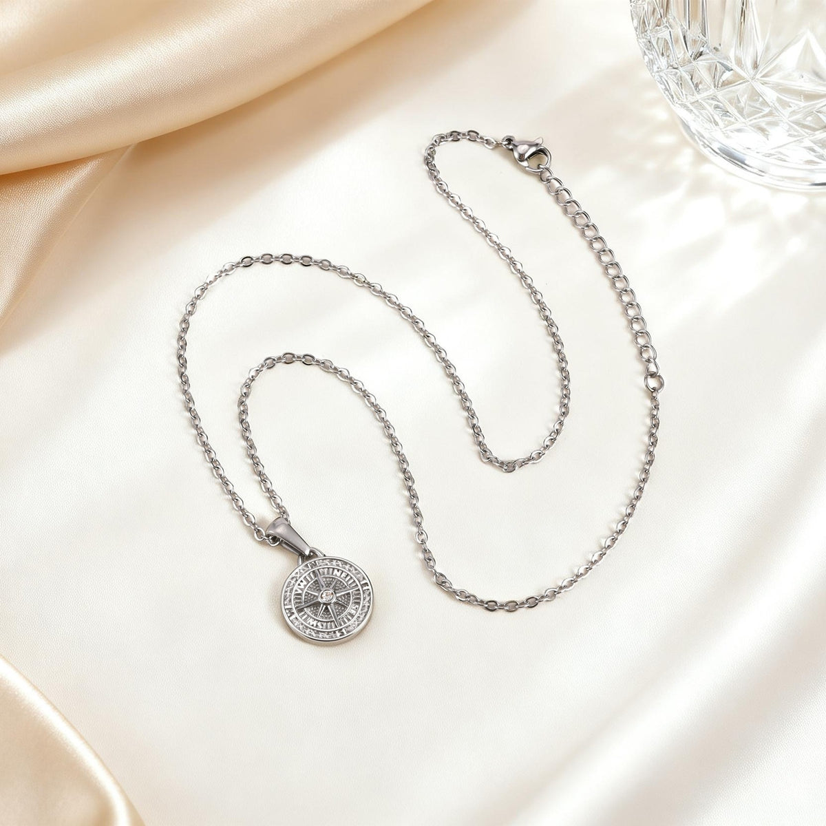 Zircon Stainless Steel Necklace Unisex