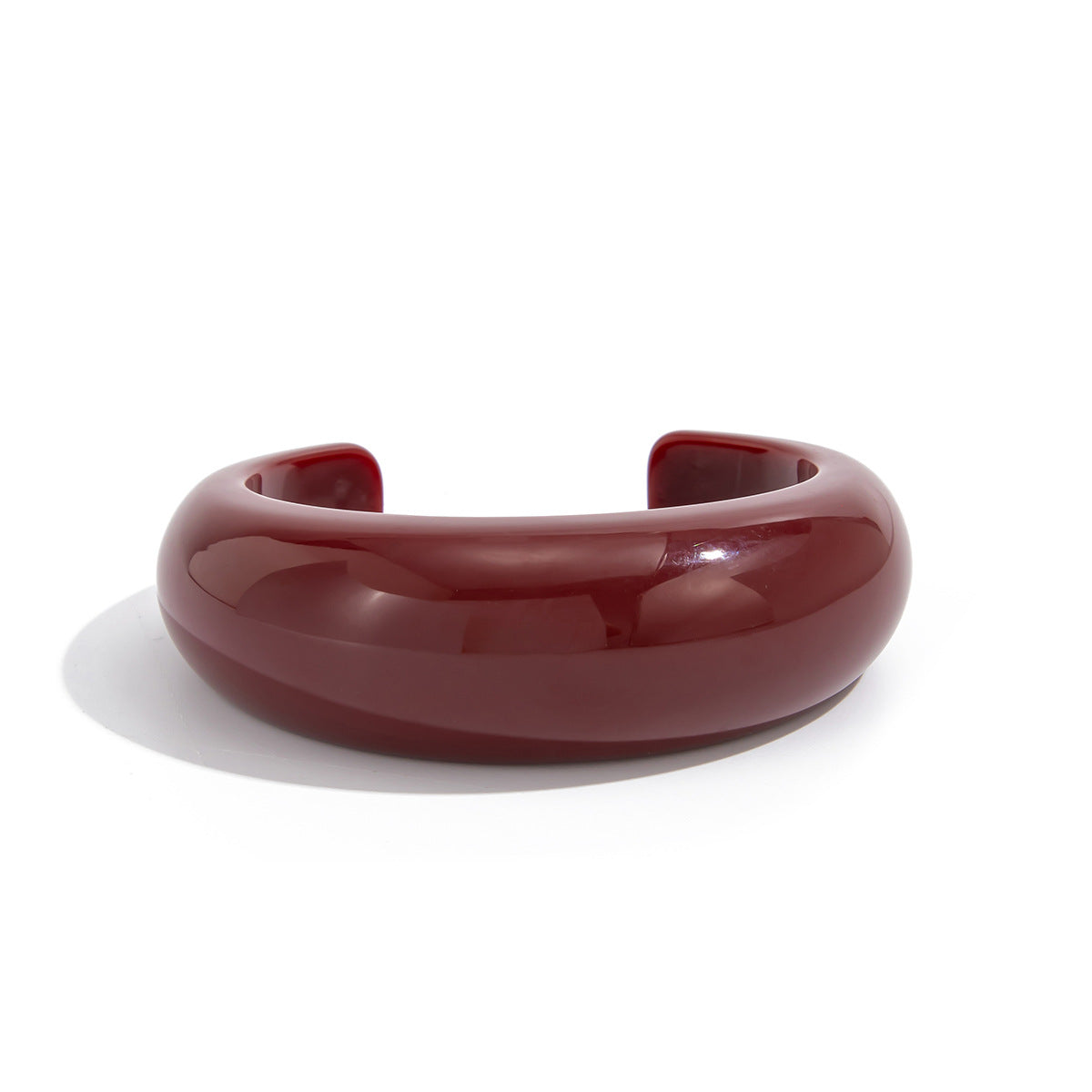 Retro Exaggerated Red Smudged Tire Wide Bracelet C-Shaped Bracelet