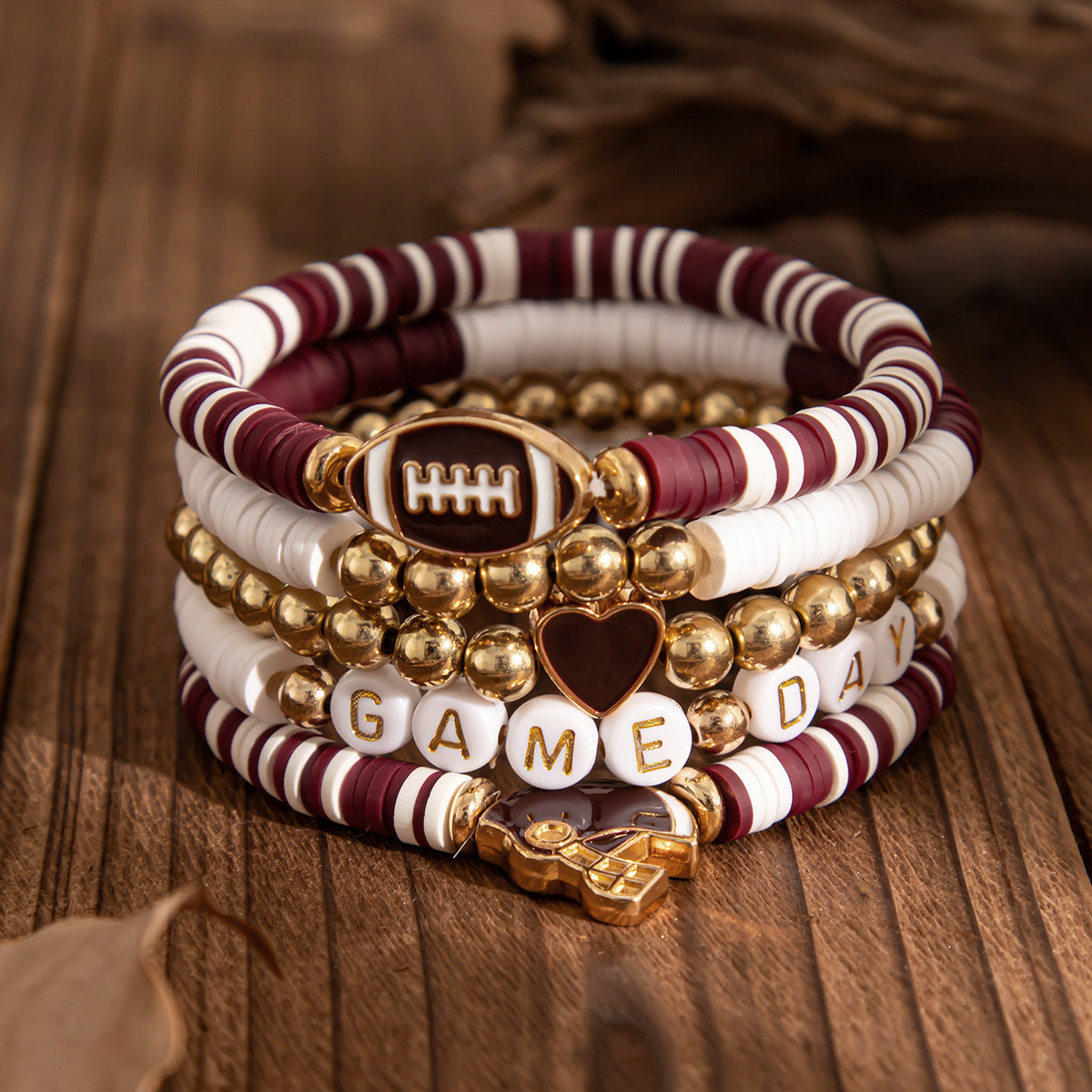 Planderful Vienna Verve Bracelet Set – Stylish Football Pendant Design