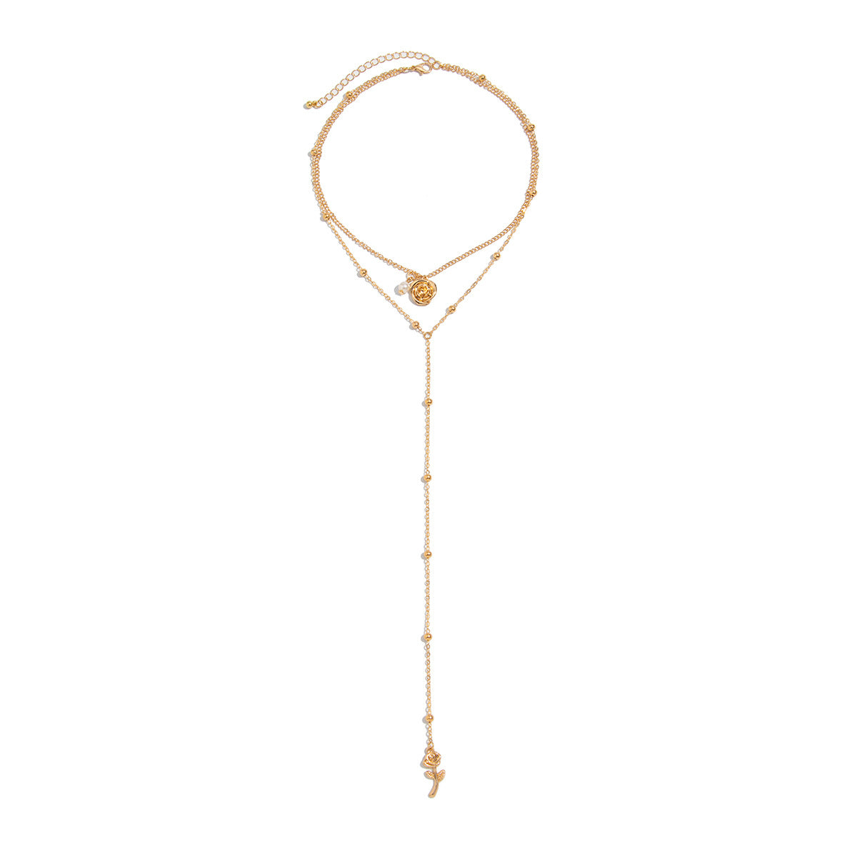 Planderful Vienna Verve Necklace – Elegant Imitation Pearl Stacking Design