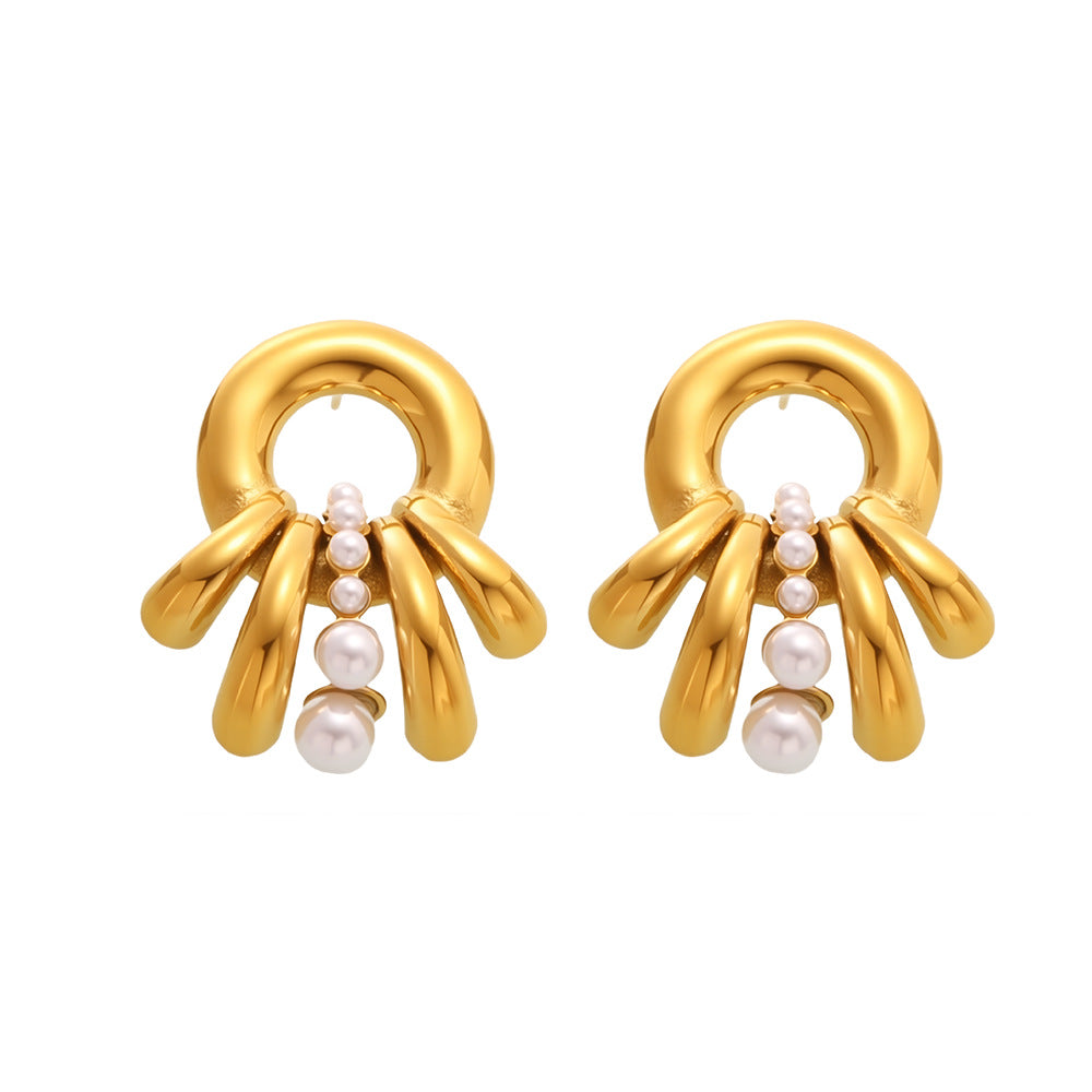 Planderful French Bead Multi Layer Earrings Everyday Luxury