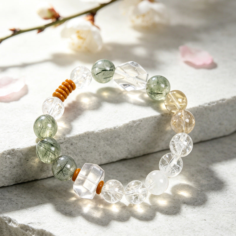 Green Rutilated Quartz Bracelet