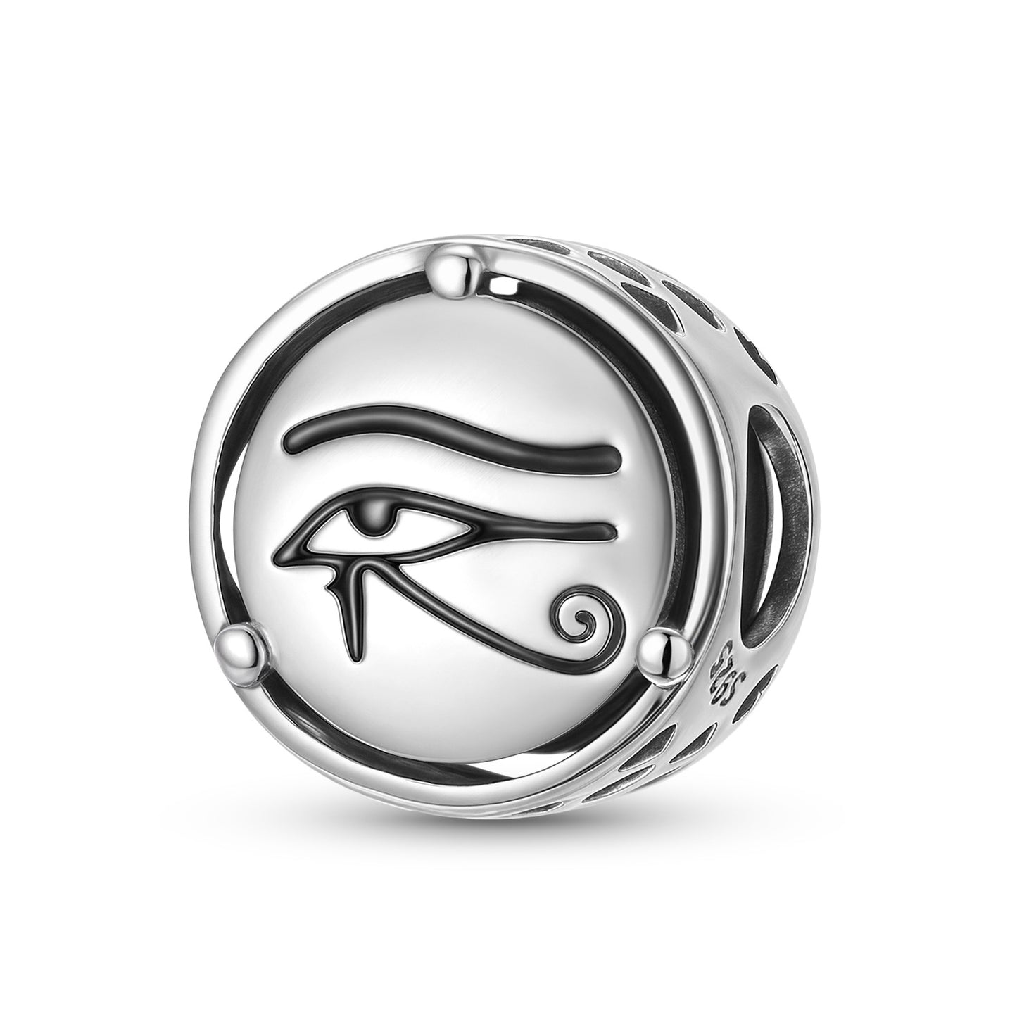 Planderful Jewelry Eye Of Horus Beaded Sterling Silver Bracelet Pendant For DIY Jewelry Making