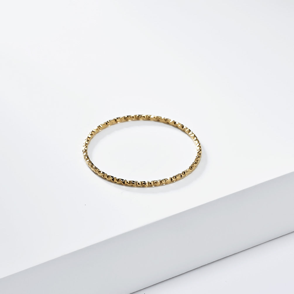 Korean Version 1mm Titanium Steel Tail Ring for Fashionable Wear