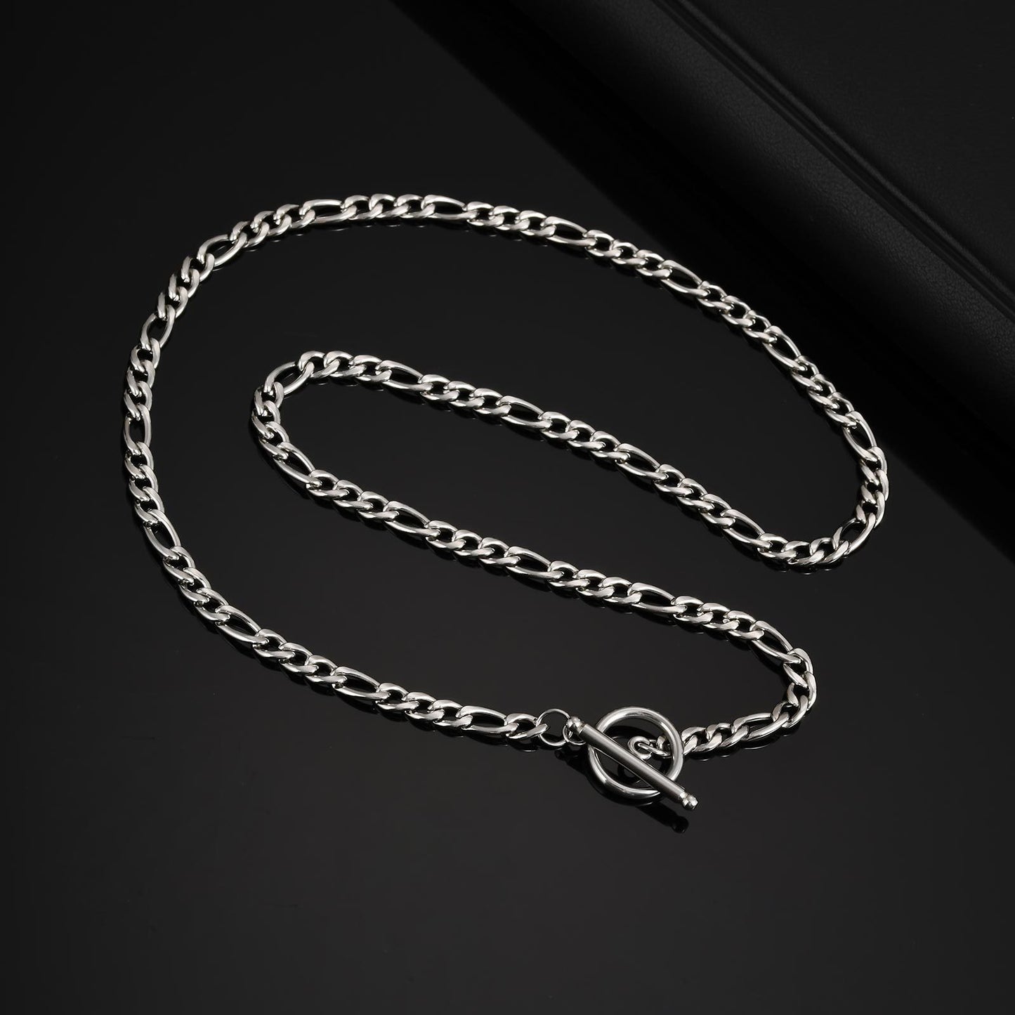 Men's Stainless Steel Three To One Nk Chain Ot Buckle Premium Necklace