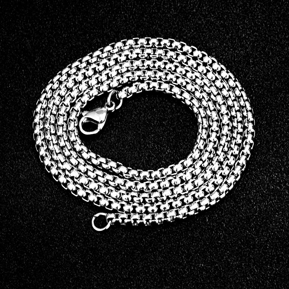 Pearl Square Stainless Steel Pendant Necklace