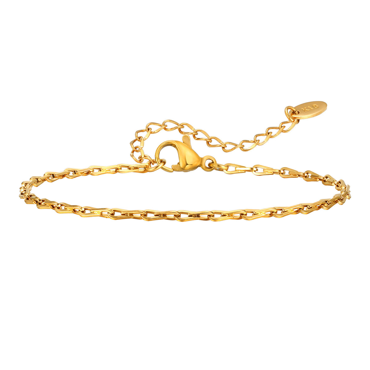 Handmade Chain Gold Stainless Steel Bracelet for Women