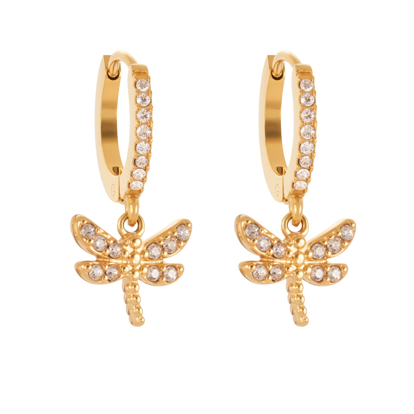 Planderful Zircon Dragonfly Earrings For Daily Wear Chic