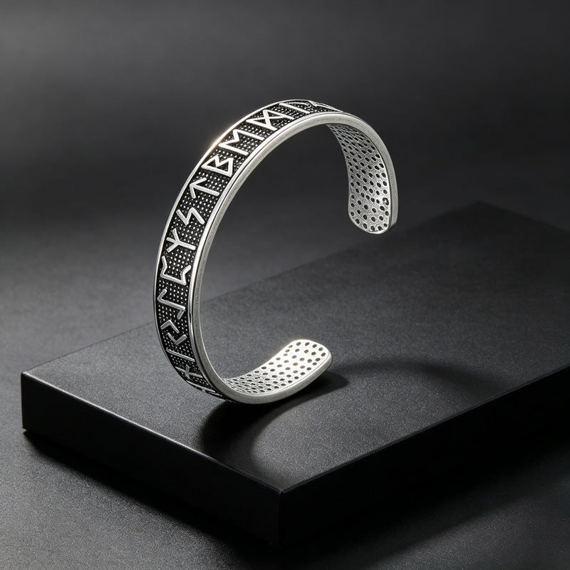Nordic Viking Rune Rune Thor's Hammer Open Bracelet Celtic Knot Life Tree Stainless