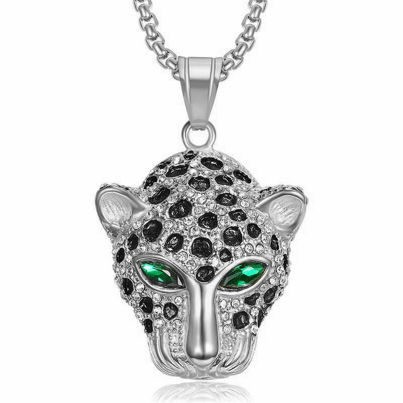 Zircon Necklace – Luxury Hip Hop Leopard Pendant Planderful