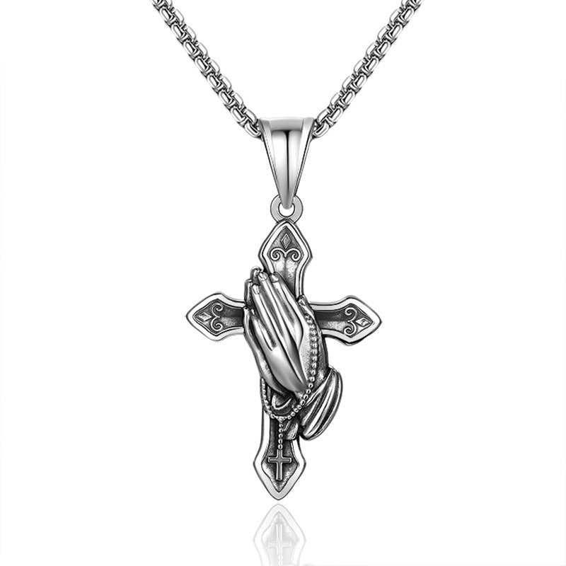 Vintage Stainless Steel Pendant Necklace