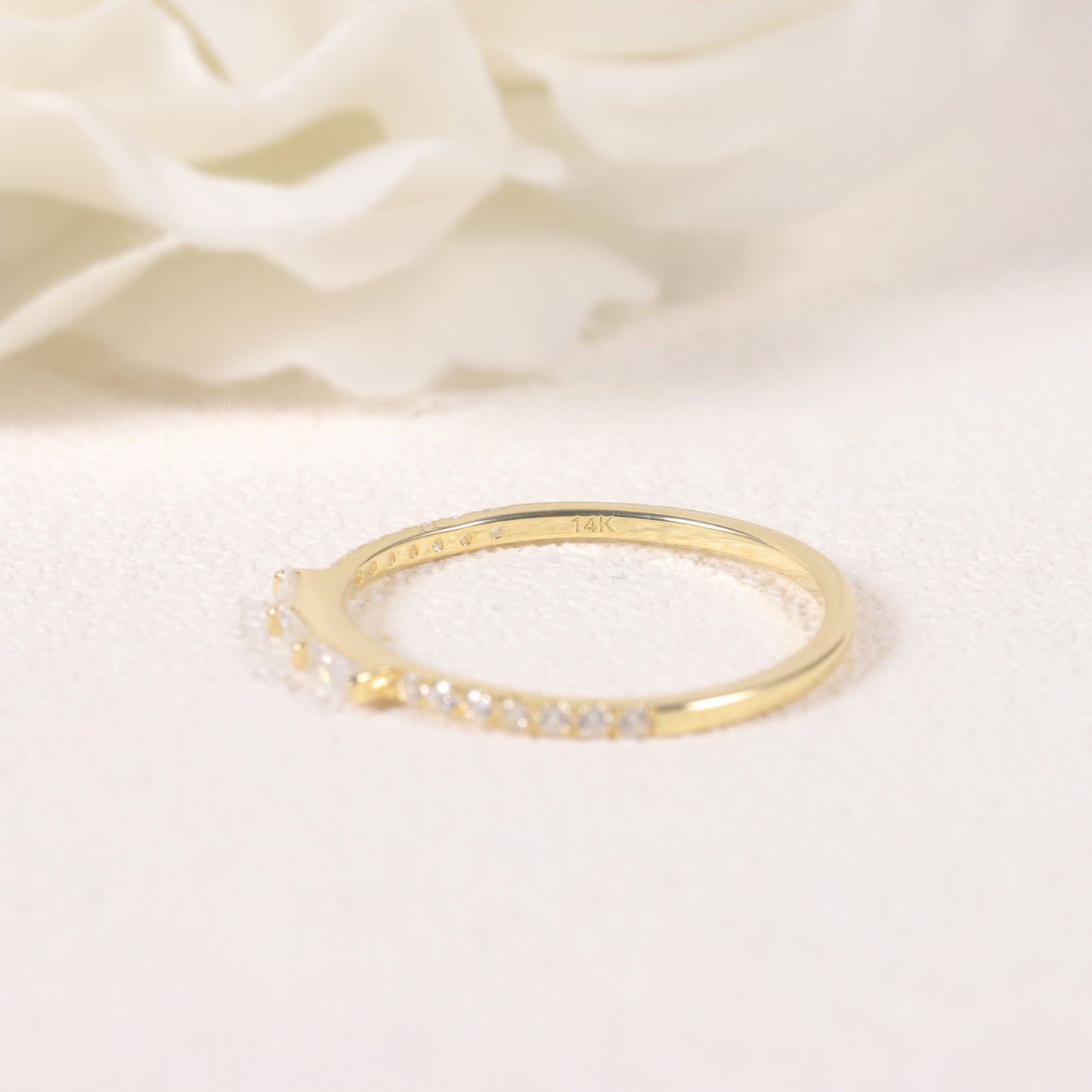 Casual Style Versatile Bag Gold Ring S925 Sterling Silver Moissanite Golden Dawn Series Ring