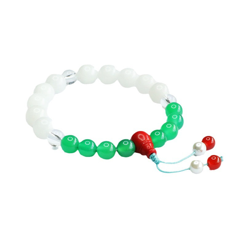 Hetian Jade & Green Chalcedony Multibead Bracelet
