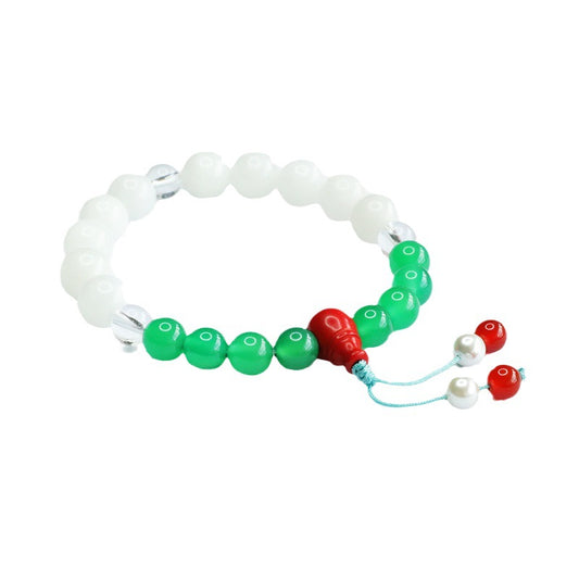 Hetian Jade & Green Chalcedony Multibead Bracelet