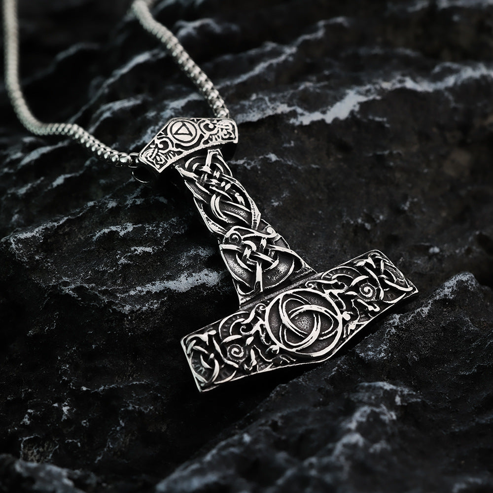 Nordic Viking Pendant Vintage Celtic Knot Men's Necklace