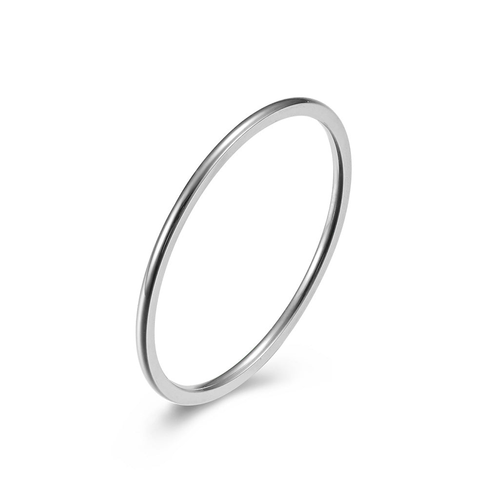 European And American Simple Three-Color Stackable Ring