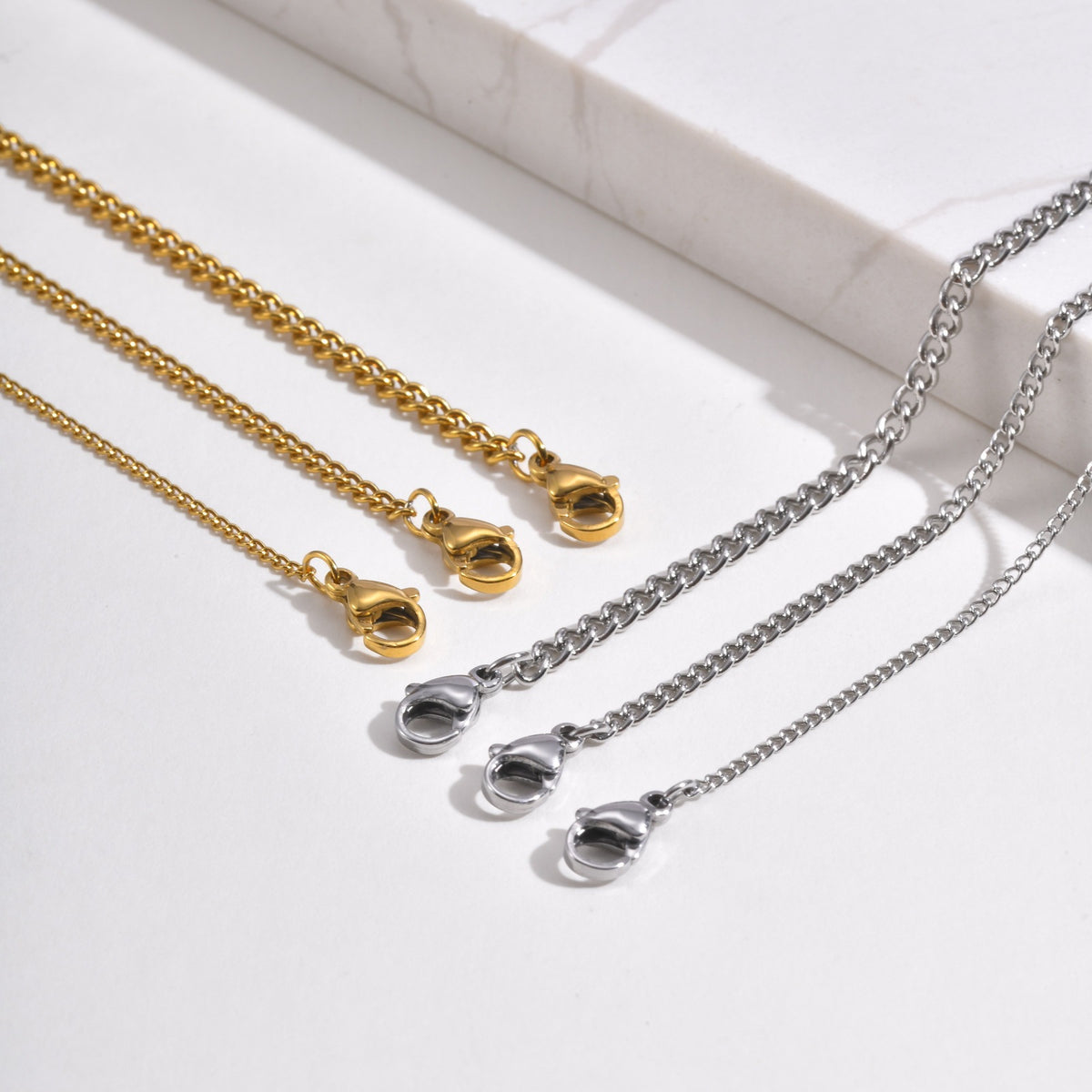 Slim Herringbone Stainless Steel Bracelet