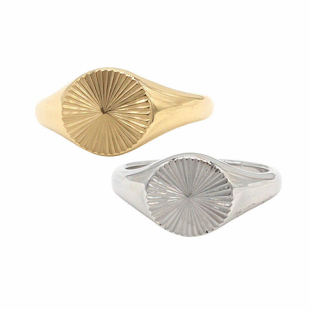 Planderful Everyday Genie – Fashionable and Simple European and American Round Titanium Steel Ring